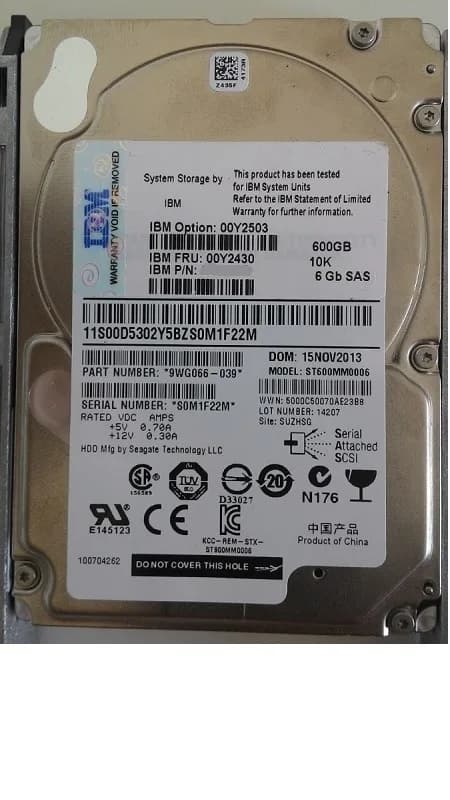 00Y2430 - IBM 600GB 10000RPM SAS 2.5-Inch Hard Drive