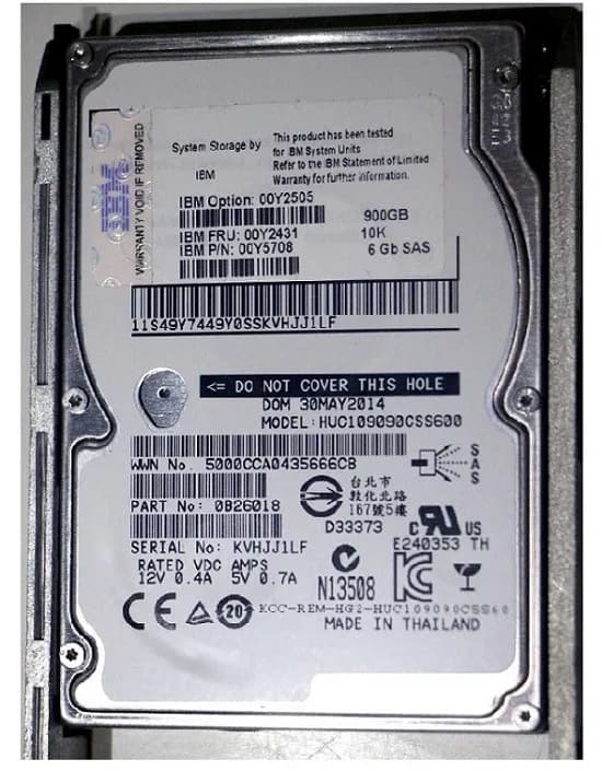 00Y2431 - IBM 900GB 10000RPM SAS 2.5-Inch Hard Drive