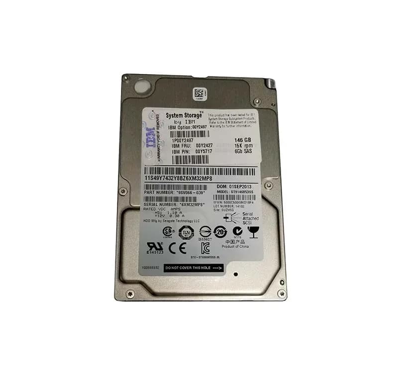 00Y2497 - IBM 146GB 15000RPM SAS 6Gb/s 2.5-in Hard Drive