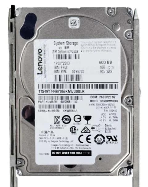 00Y5720 - IBM 600GB 10000RPM SAS 6Gb/s 64MB Cache 2.5-Inch Hard Drive