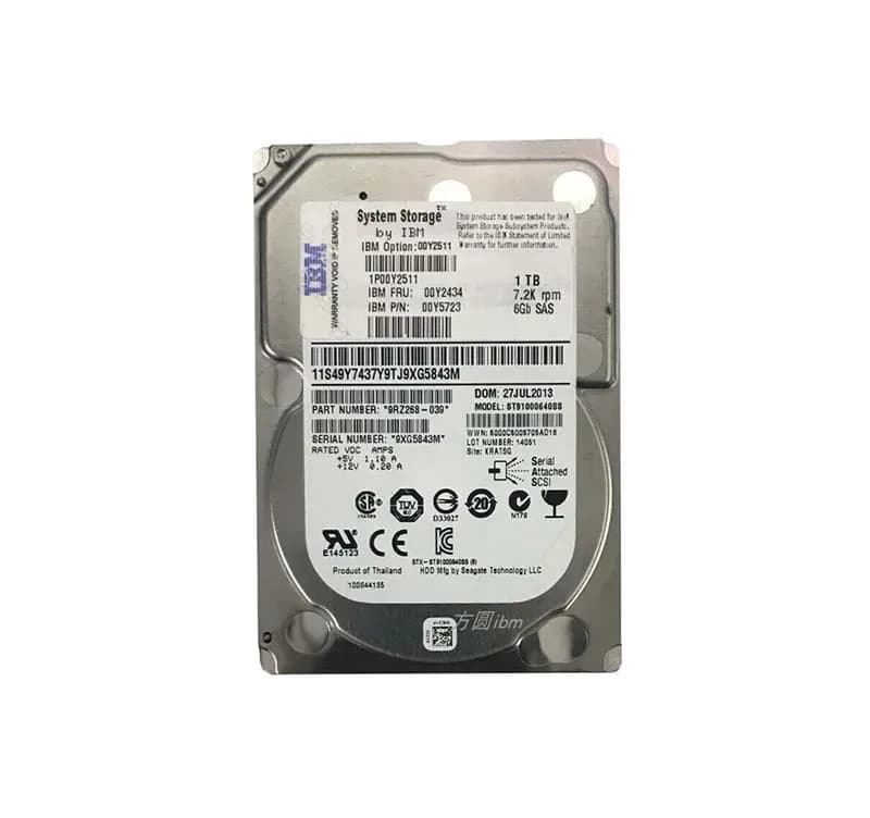00Y5723 - IBM 1TB 7200RPM SAS 6Gb/s 2.5-in Hard Drive