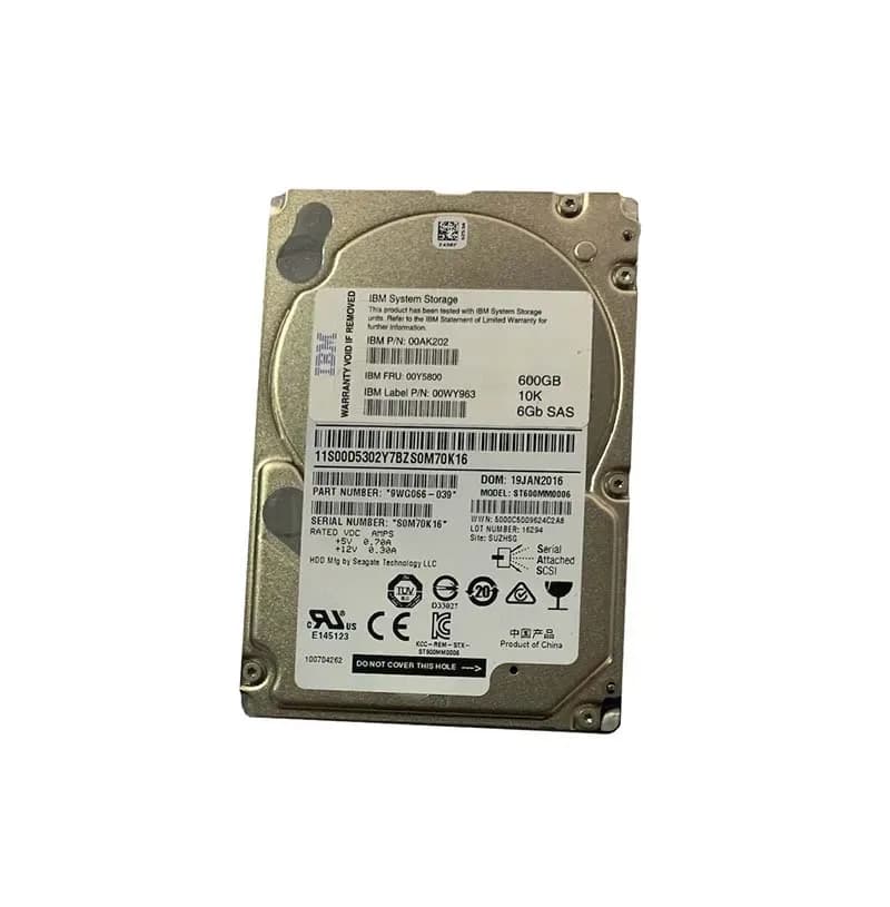 00Y5800 - IBM 600GB 10000RPM SAS 6Gb/s 2.5-Inch Hard Drive