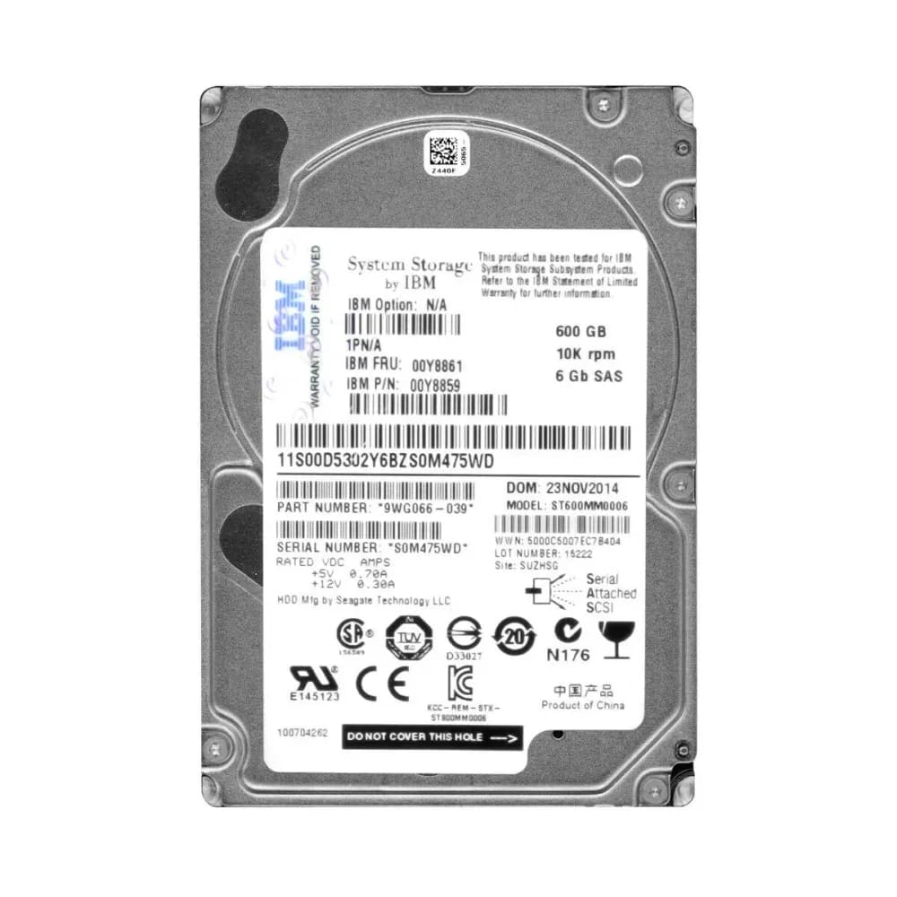 00Y8859 - IBM 600GB 10000RPM SAS 6Gb/s 64MB Cache 2.5-Inch Hard Drive