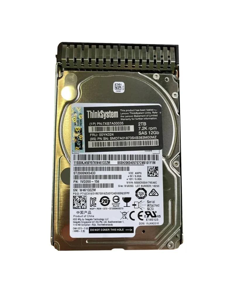 00YK024 - Lenovo 2TB 7200RPM SAS 12Gb/s 2.5-in Hard Drive