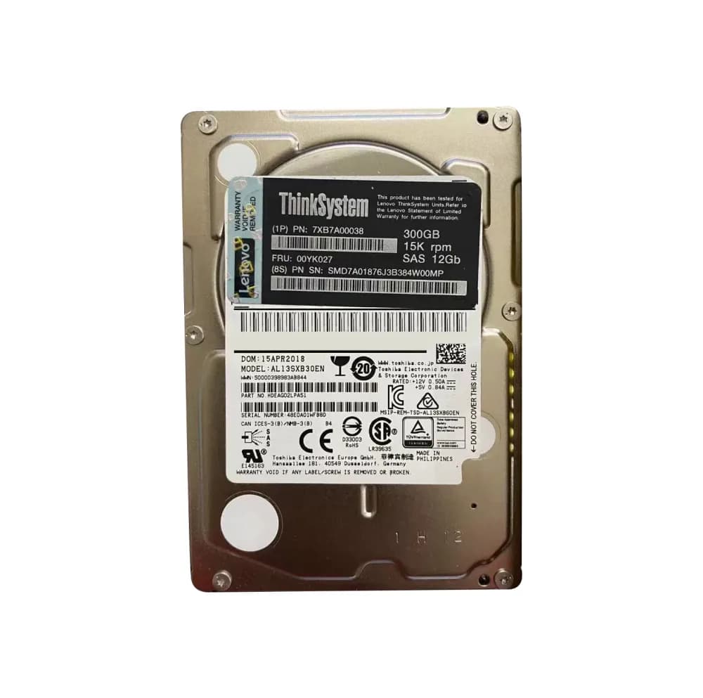 00YK027 - Lenovo 300GB 15000RPM SAS 12Gb/s 3.5-in Hard Drive