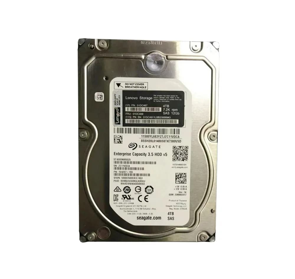 01DC487 - Lenovo 4TB 7200RPM SAS 12Gb/s 3.5-inch Hard Drive