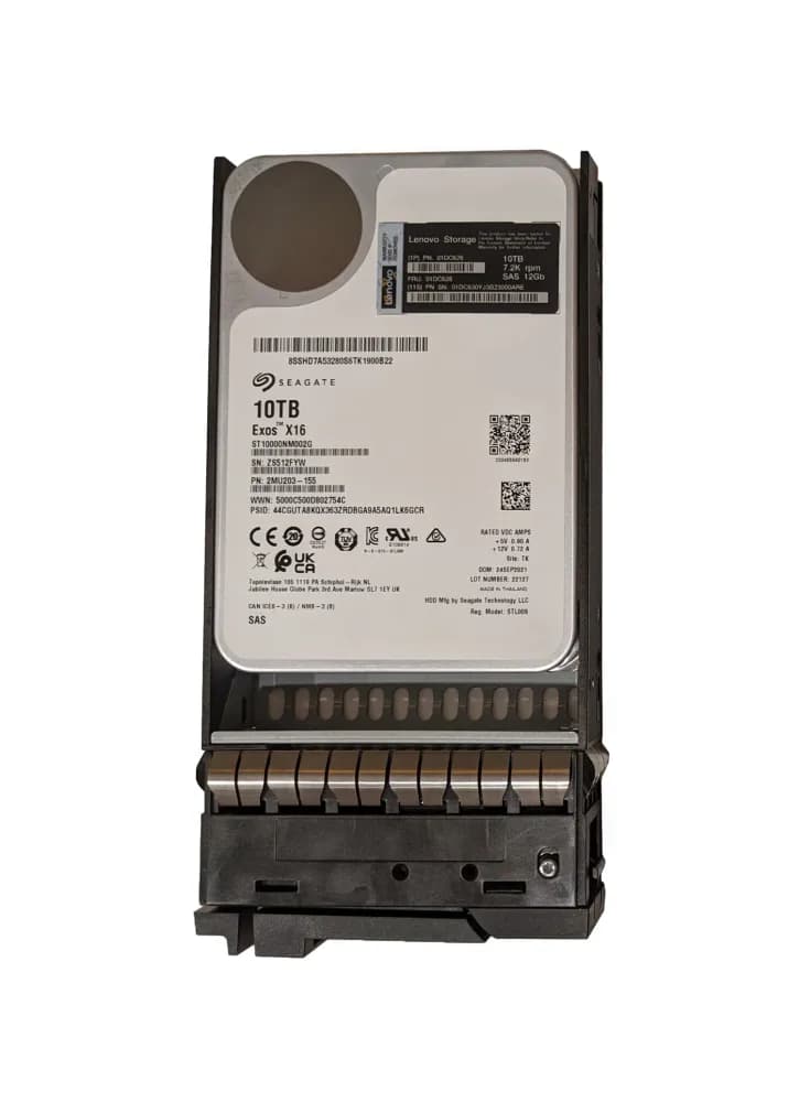01DC626 - Lenovo 10TB SAS 7200RPM 3.5-in Nearline HDD with Tray