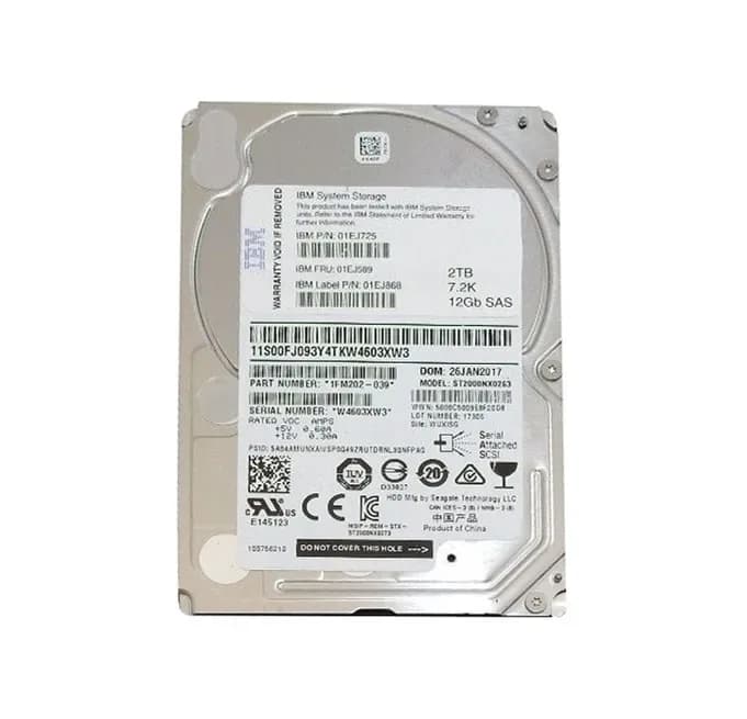 01EJ868 - IBM 2TB 7200RPM SAS 12Gb/s 2.5-in Hard Drive