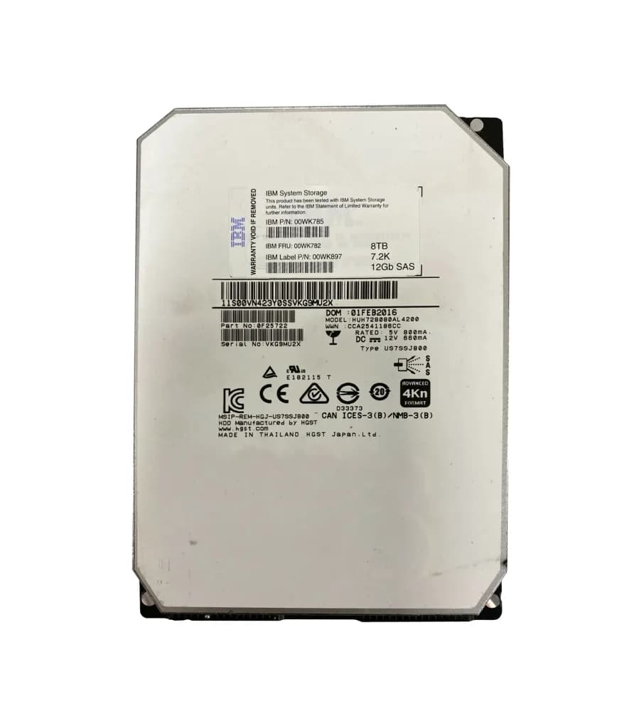 01LJ065 - IBM 8TB 7200RPM SAS 12Gb/s 3.5-in Hard Drive