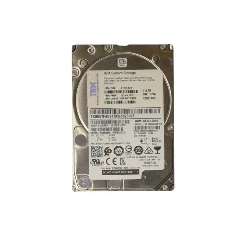 01NN112 - IBM 1.8TB 10000RPM SAS 12Gb/s 2.5-in Hard Drive