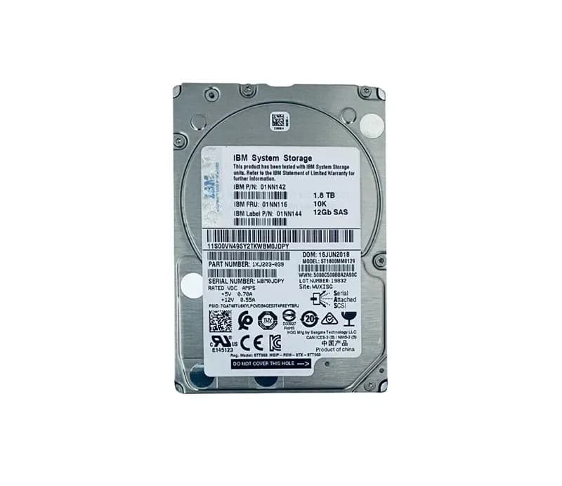01NN116 - IBM 1.8TB 10000RPM SAS 12Gb/s 2.5-in Hard Drive