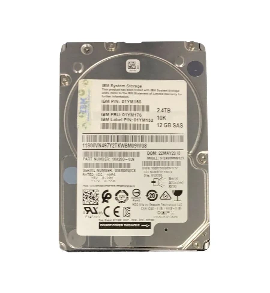 01YM176 - IBM 2.4TB 10000RPM SAS 12Gb/s 2.5-in Hard Drive