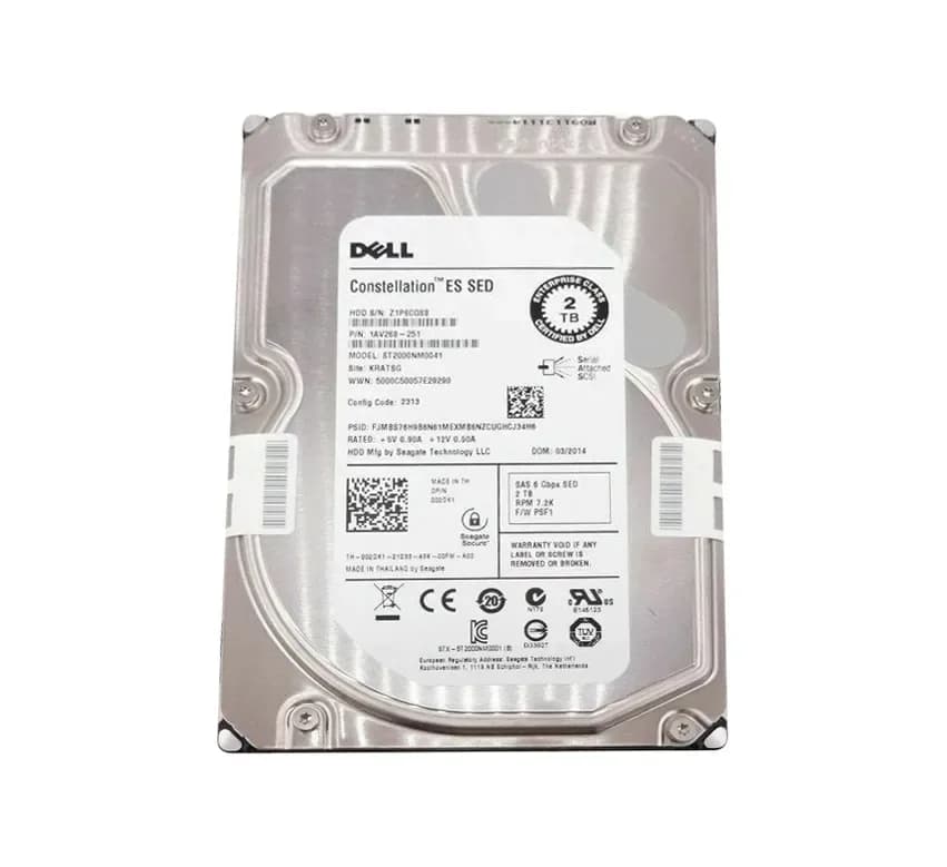 02DK1 - Dell 2TB 7200RPM SAS 6Gb/s 3.5-in Hard Drive