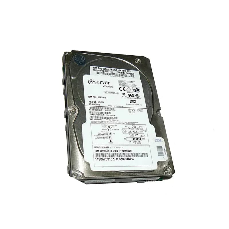 06P5756 - IBM 73.4GB 10000RPM SCSI 160MB/s 3.5-in Hard Drive