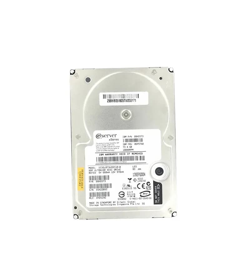 06P5760 - IBM 73.4GB 10K RPM SCSI U160 80p 3.5-in Hard Drive