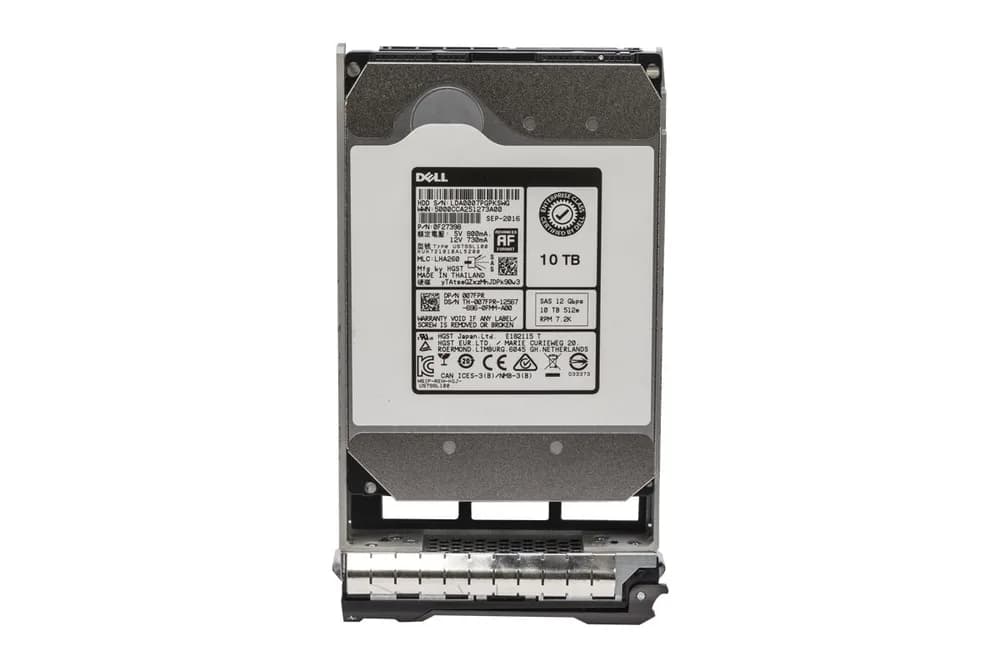 07FPR - Dell 10TB 7200RPM SAS 12Gb/s 3.5-Inch Hard Drive