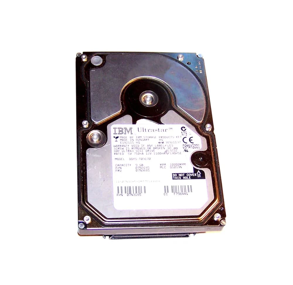 07N3685 - IBM 9.1GB 10000RPM SCSI 160MB/s 3.5-in Hard Drive