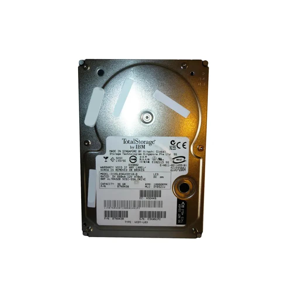 07N9438 - IBM 36.7GB 10000RPM SCSI 320MB/s 3.5-in Hard Drive