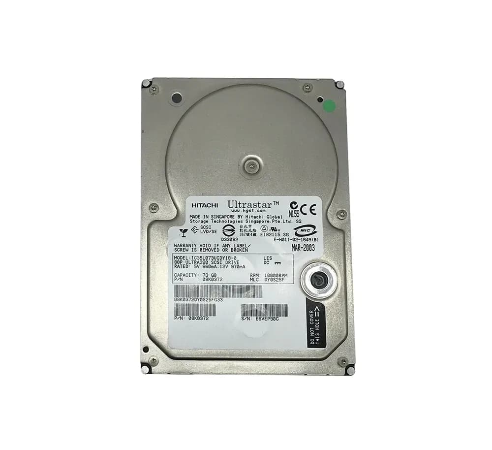 08K0372 - IBM 73GB 10000RPM SCSI 320MB/s 3.5-in Hard Drive