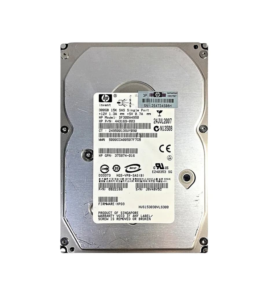 0B22168 - Hitachi 300GB SAS 15000RPM 3.5-Inch Hard Drive