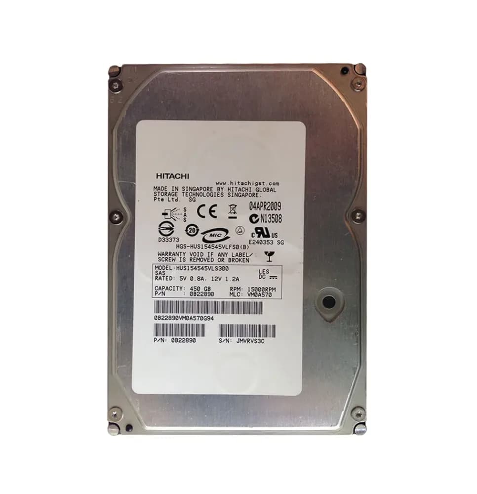0B22890 - Hitachi 450GB 15000RPM SAS 3Gb/s 3.5-in Hard Drive