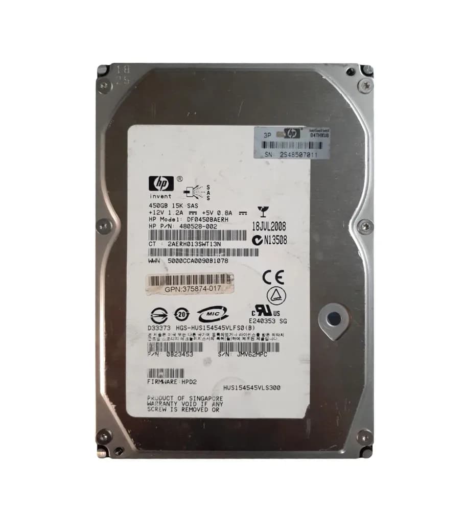 0B23453 - Hitachi 450GB 15000RPM SAS 3Gb/s 3.5-in Hard Drive