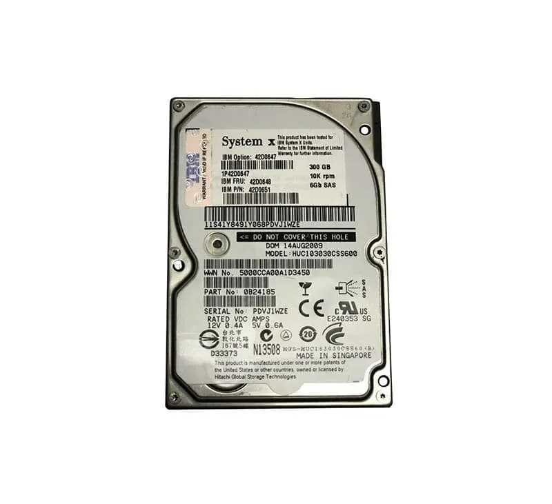 0B24185 - Hitachi 300GB 10000RPM SAS 6Gb/s 2.5-in Hard Drive