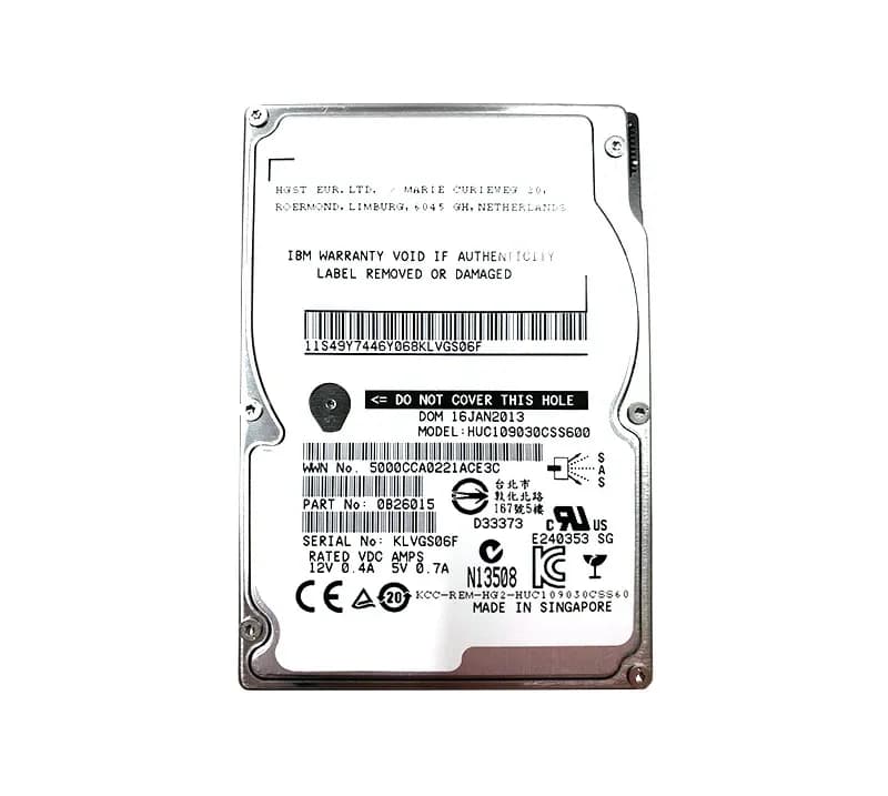 0B26015 - Hitachi Ultrastar C10K900 300GB SAS 10000RPM 2.5-inch HDD