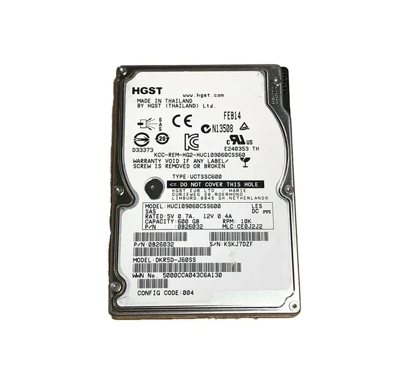 0B26032 - HGST 600GB 10000RPM SAS 6Gb/s 64MB Cache 2.5-in HDD