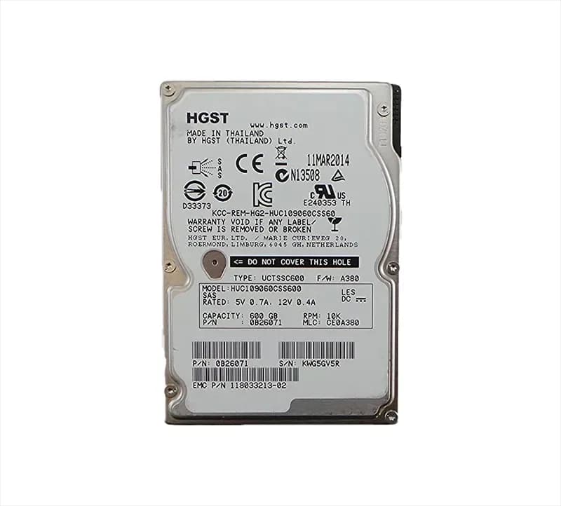 0B26071 - Hitachi 600GB 10000RPM SAS 6Gb/s 64MB Cache 2.5-in HDD