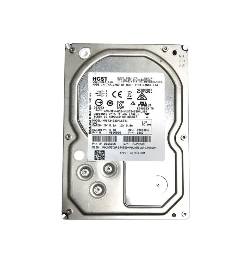 0B26926 - HGST 3TB 7200RPM SAS 6Gb/s 3.5-in Hard Drive