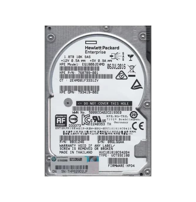 0B31246 - HGST 1.8TB 10000RPM SAS 12Gb/s 2.5-in Hard Drive