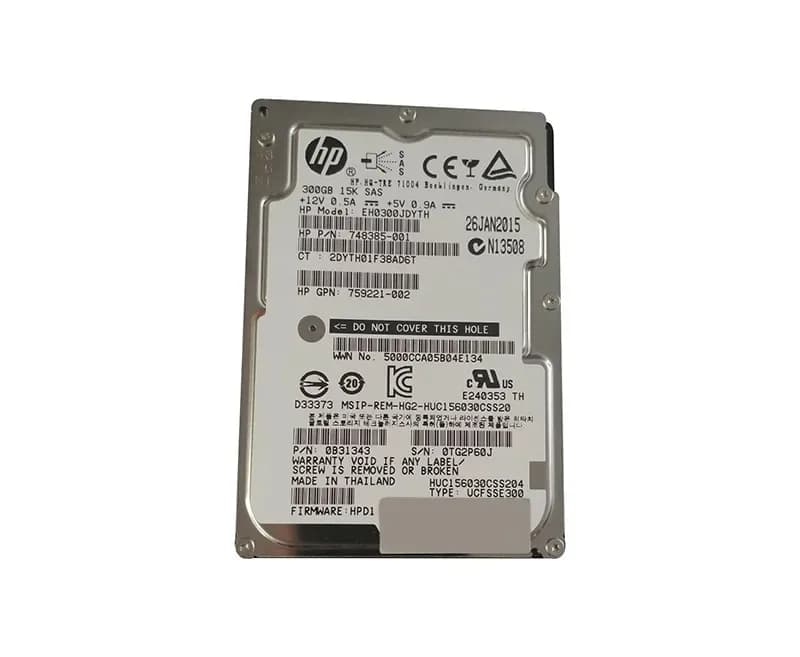 0B31343 - HGST 300GB 15000RPM SAS 12Gb/s 2.5-in Hard Drive