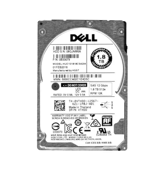 0B33079 - HGST 1.8TB 10000RPM SAS 12Gb/s 2.5-in Hard Drive