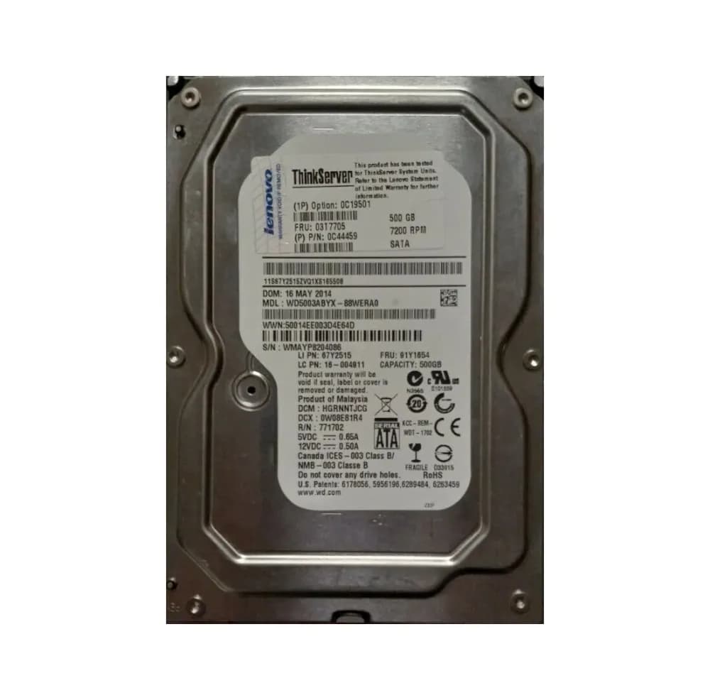 0C19501 - Lenovo 500GB SATA 7200RPM 3.5-Inch Hard Drive