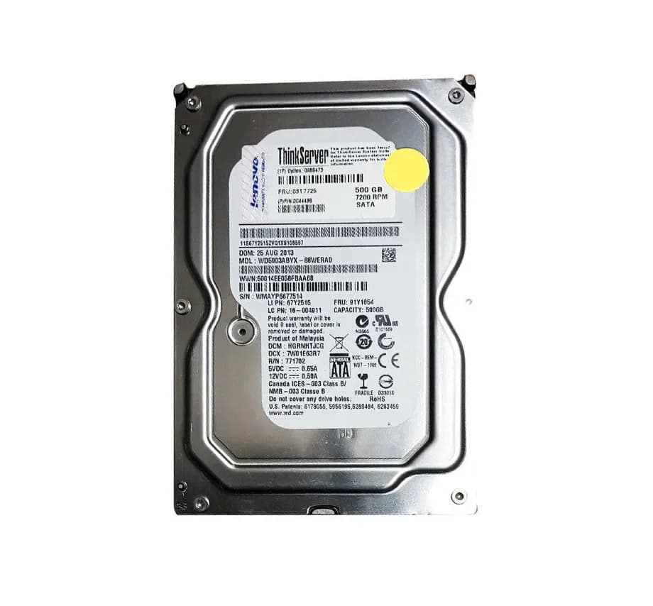0C44496 - Lenovo 500GB 7200RPM SATA 6Gb/s 3.5-in Hard Drive