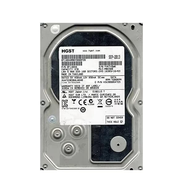 0F14044 - HGST 3TB 7200RPM SATA 6Gb/s 3.5-in Hard Drive