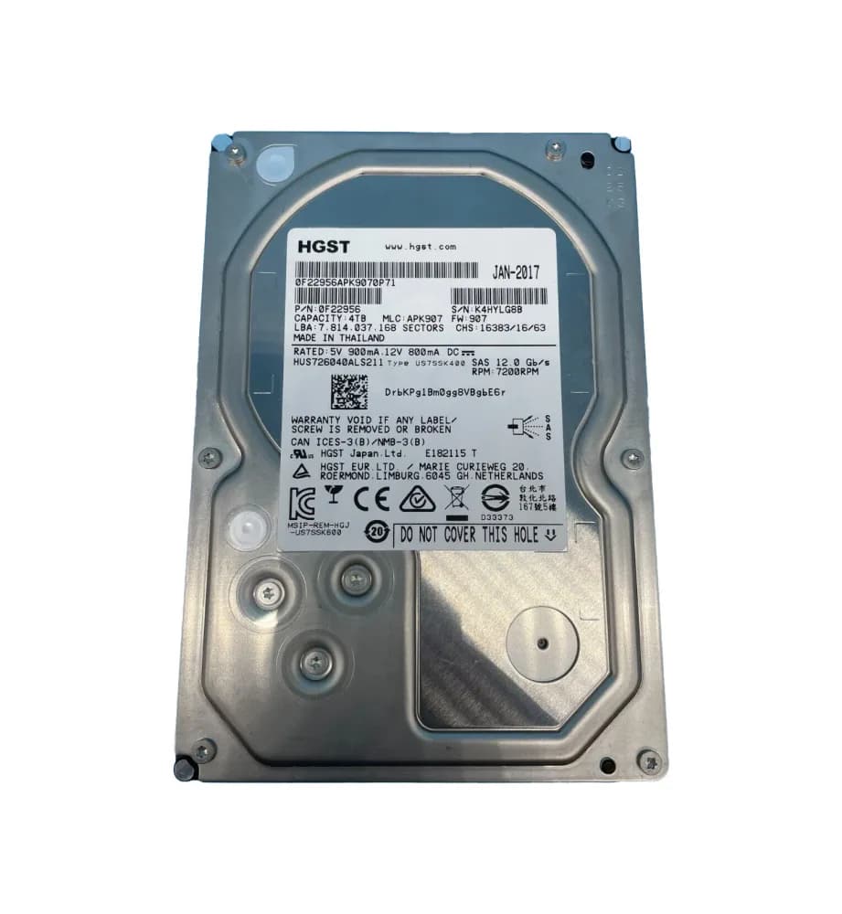 0F22956 - HGST 4TB 7200RPM SAS 12Gb/s 3.5-in Hard Drive