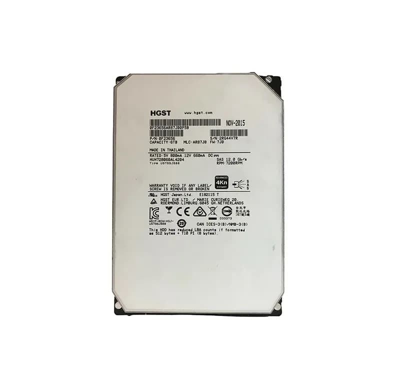 0F23656 - HGST 6TB 7200RPM SAS 12Gb/s 4Kn (SE) 3.5-in HDD