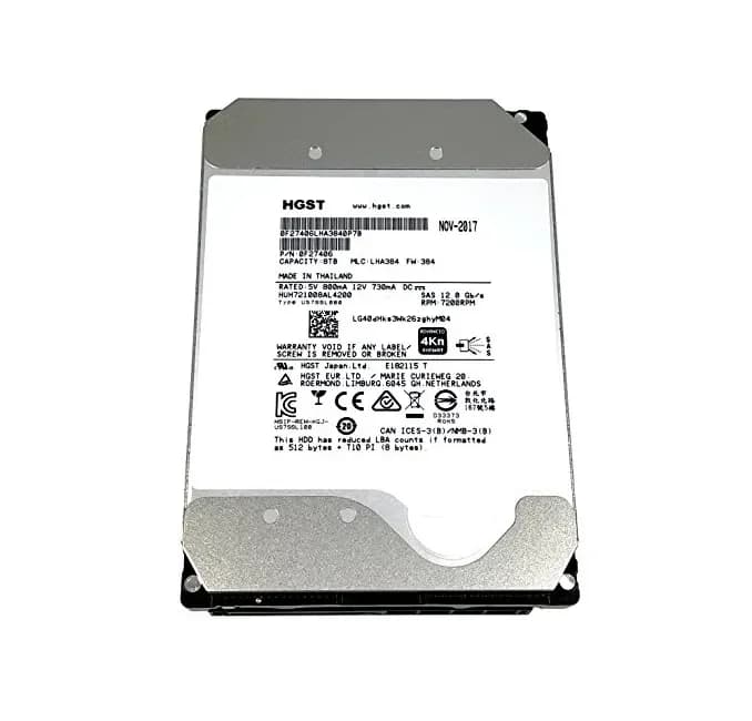 0F27406 - HGST 8TB 7200RPM SAS 12Gb/s 3.5-inch Hard Drive
