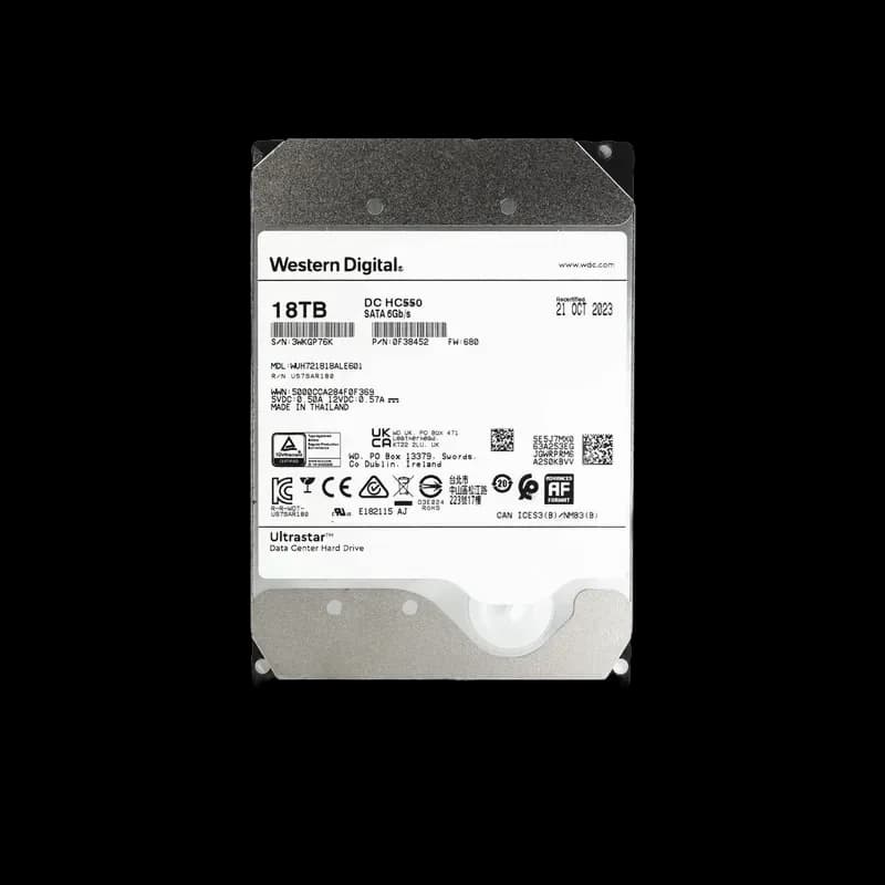 0F38452 - WD Ultrastar DC HC550 18TB 7200RPM SATA 3.5" HDD