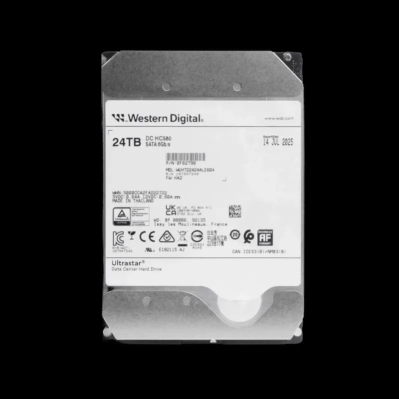 0F62798 - WD Ultrastar DC HC580 24TB 7200RPM SATA 3.5" HDD