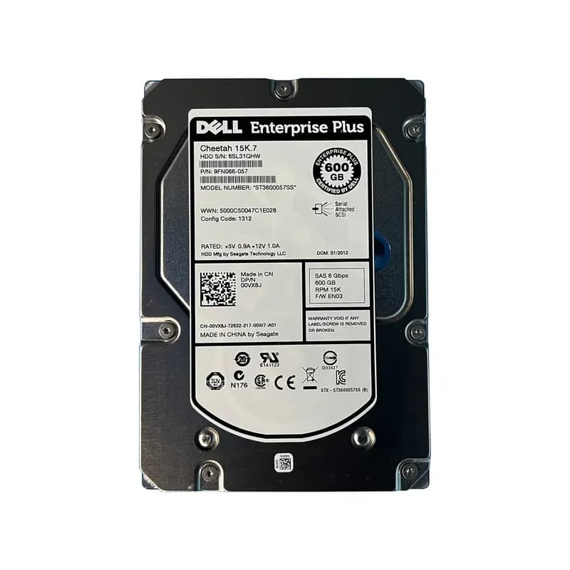 0VX8J - Dell 600GB 15000RPM SAS 3.5-Inch Hard Drive