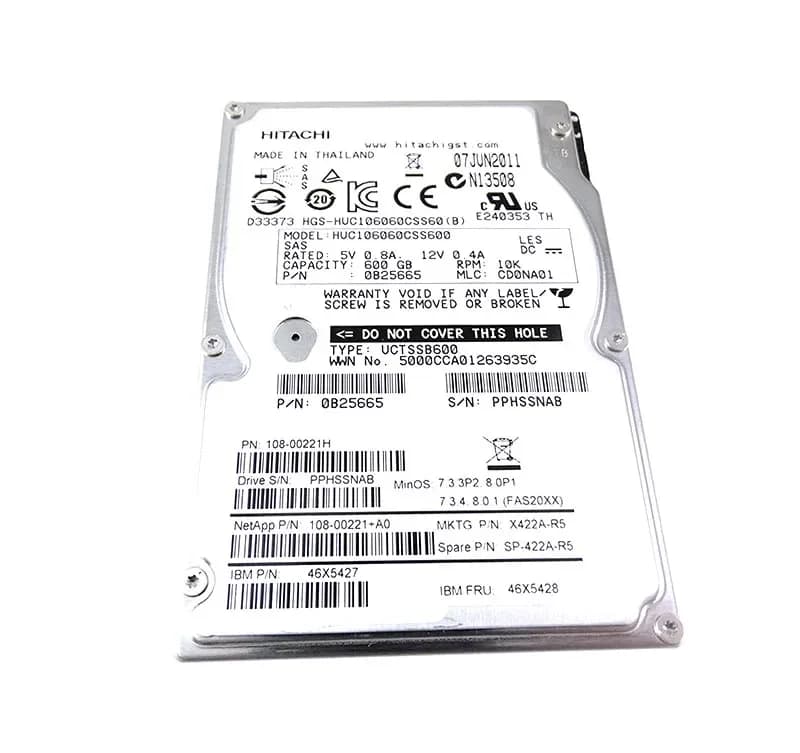 108-00221+A0 - NetApp 600GB 10000RPM SAS 6Gb/s 64MB Cache 2.5-in HDD