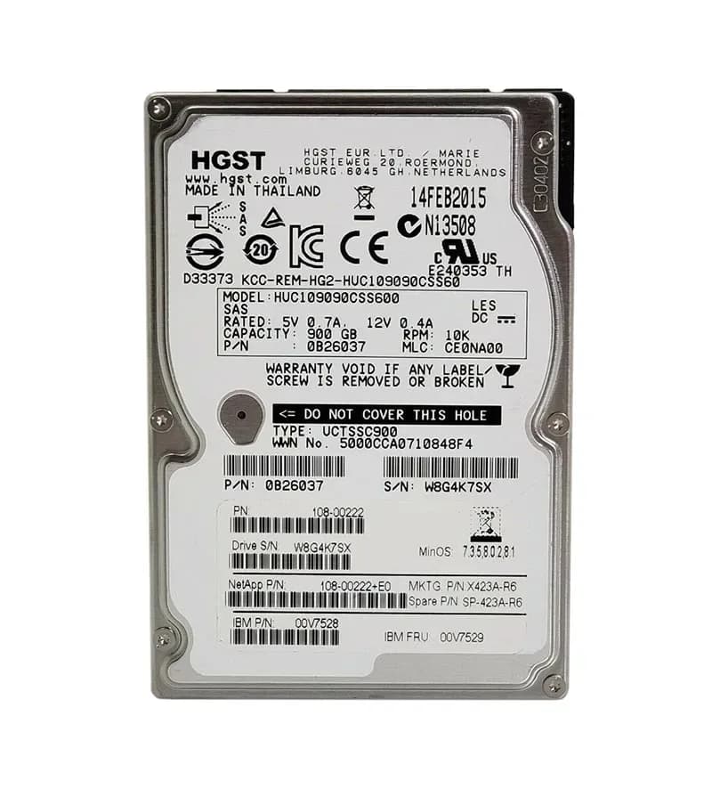 108-00222 - NetApp 900GB 10000RPM SAS 6Gb/s 2.5-Inch Hard Drive