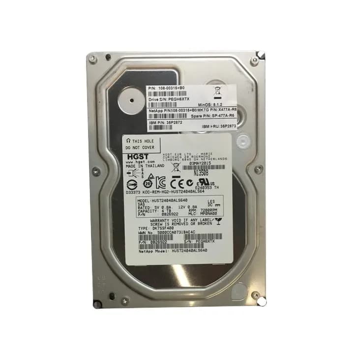 108-00315 - NetApp 4TB 7200RPM SAS 6Gb/s 3.5-inch Hard Drive