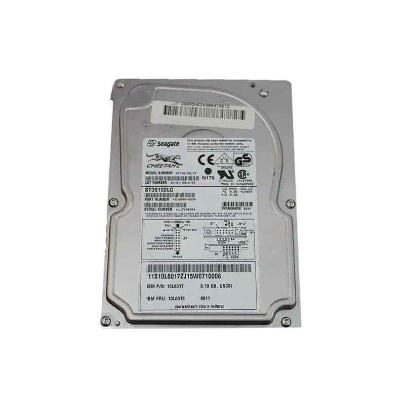 10L6017 - IBM 9.1GB 10K U2W SCSI 80-Pin Hot Swap 3.5-in HDD