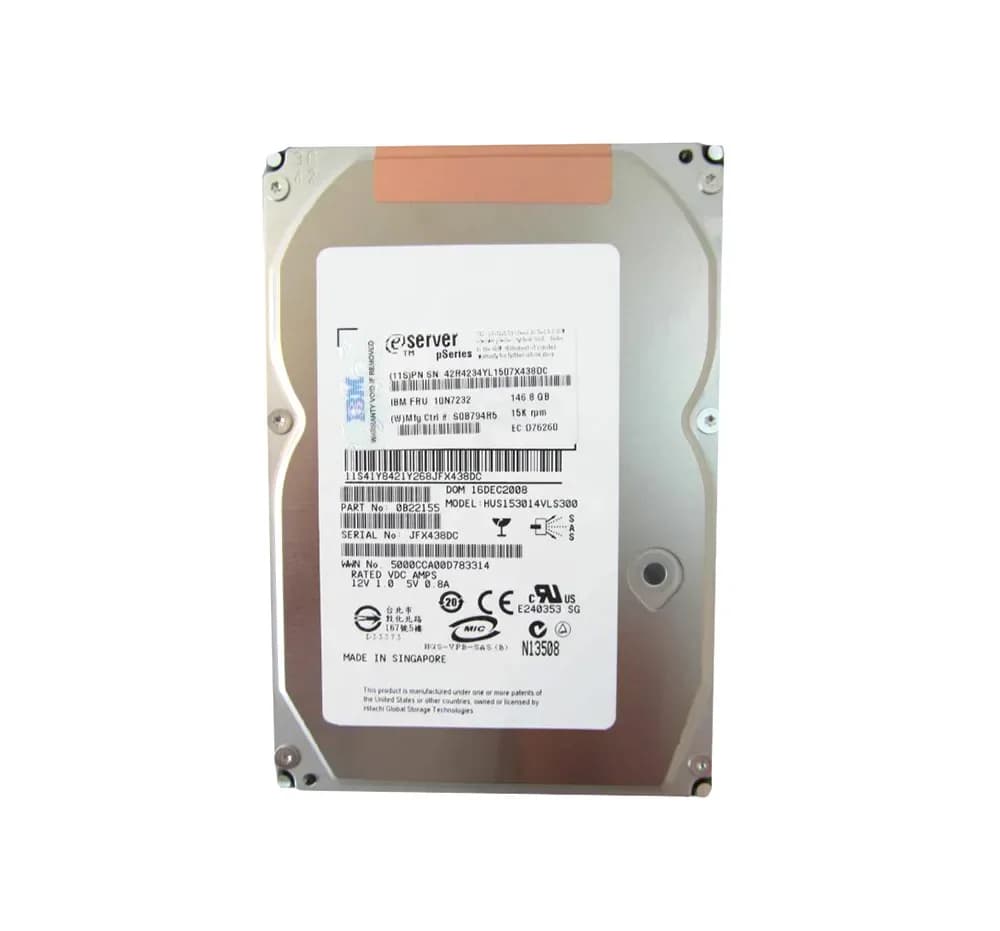 10N7232 - IBM 146GB 15000RPM SAS 3Gb/s Hot Swap 3.5-in HDD