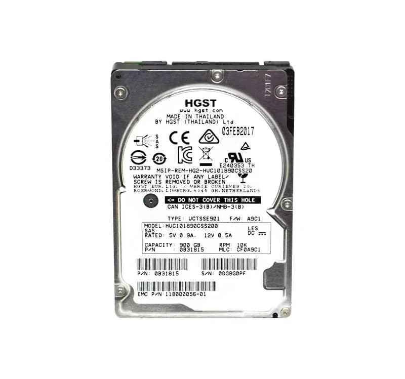 118000056-01 - EMC 900GB 10000RPM SAS 12Gb/s 2.5-in Hard Drive