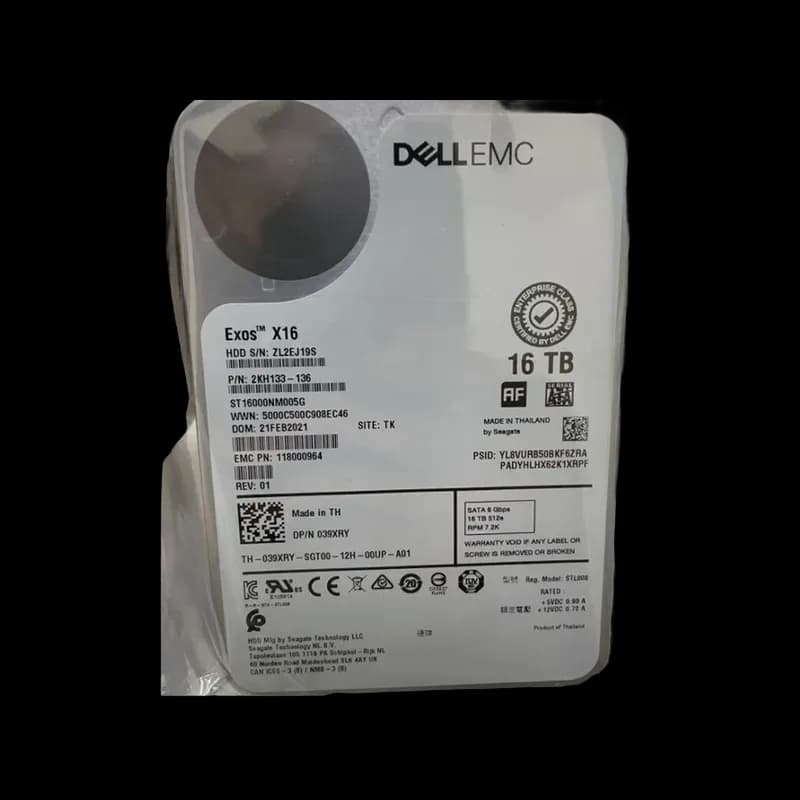 118000964 - EMC Exos X16 16TB 7200RPM SATA 3.5-Inch Hard Drive